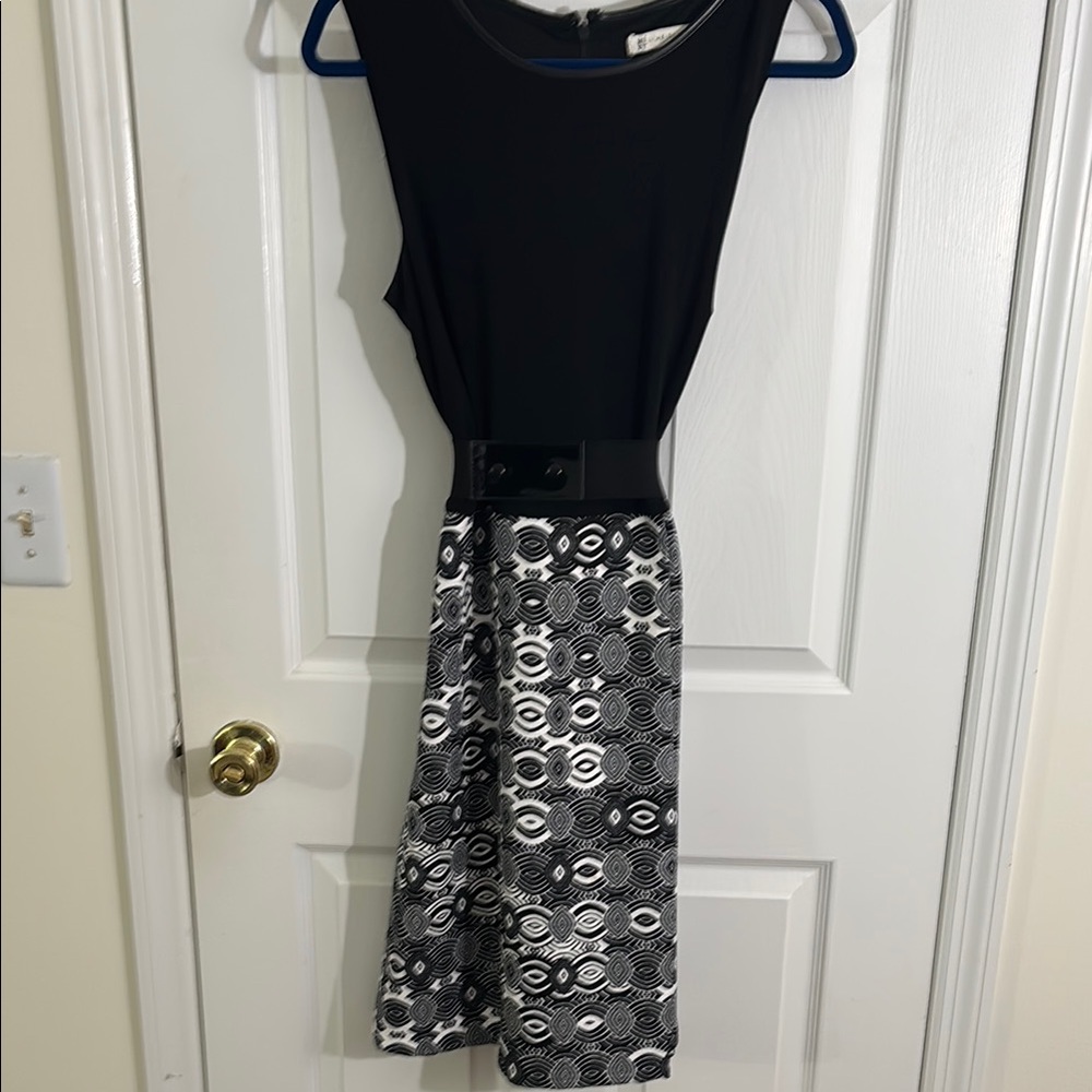 Mixit Black and White Midi Dress
